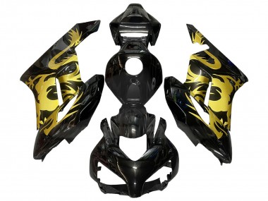 2004-2005 Honda CBR1000RR Motorcycle Fairings - Gold Glossy Black Dragon UK
