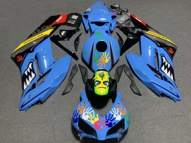 2004-2005 Honda CBR1000RR Motorcycle Fairing - Blue Yellow Black Red Shark UK