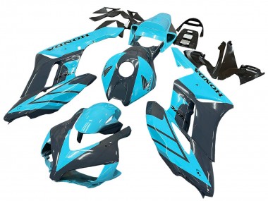 2004-2005 Honda CBR1000RR Motorcycle Fairings - Light Blue Glossy Black UK