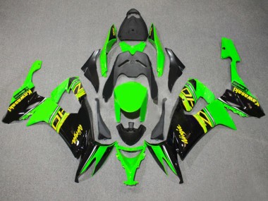 2008-2010 Kawasaki ZX10R Motorcycle Fairings - Green Glossy Black Yellow UK