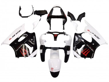 2000-2002 Kawasaki ZX6R Motorcycle Fairings - White Black Red Monster UK