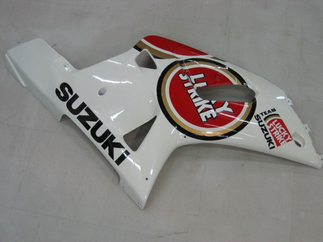 2000-2002 Suzuki GSXR1000 Motorcycle Fairings - White Red Lucky Strike UK