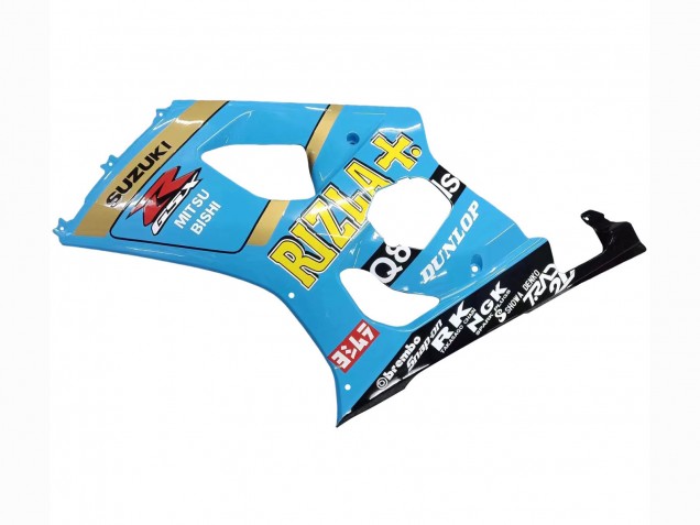 2003-2004 Suzuki GSXR 1000 Motorcycle Fairings - Light Blue Yellow Black Rizla Motul UK