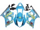 2003-2004 Suzuki GSXR 1000 Motorcycle Fairings - Light Blue Yellow Black Rizla Motul UK