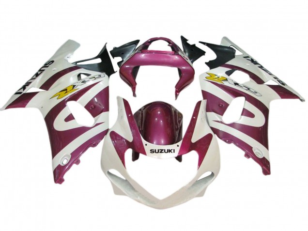 2001-2003 Suzuki GSXR 600 / GSXR 750 Motorcycle Fairings - White Pink Yellow UK