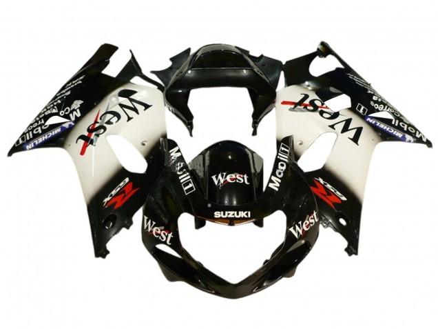 2001-2003 Suzuki GSXR 600 / GSXR 750 Motorcycle Fairings - Glossy Black White West Red UK