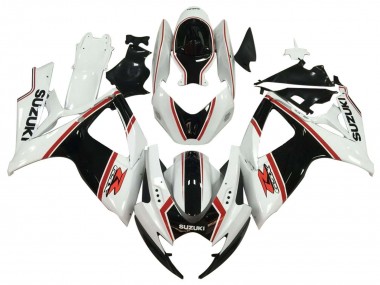 2006-2007 Suzuki GSXR 600 / GSXR 750 Motorcycle Fairing - White Black Red UK