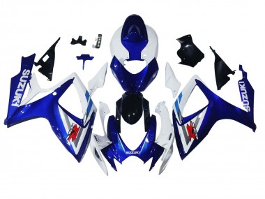 2006-2007 Suzuki GSXR 600 / GSXR 750 Motorcycle Fairings - White Blue Glossy Black Red UK
