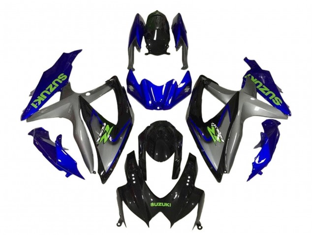 2008-2010 Suzuki GSXR 600 / GSXR 750 Motorcycle Fairings - Blue Grey Glossy Black Green UK
