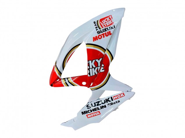 2008-2010 Suzuki GSXR 600 / GSXR 750 Motorcycle Fairings - White Red Motul Lucky Strike UK