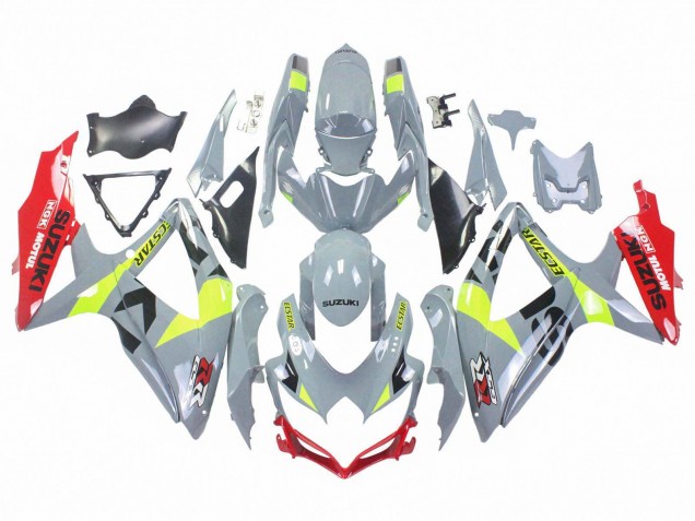 2008-2010 Suzuki GSXR 600 / GSXR 750 Motorcycle Fairings - Grey Yellow Red UK