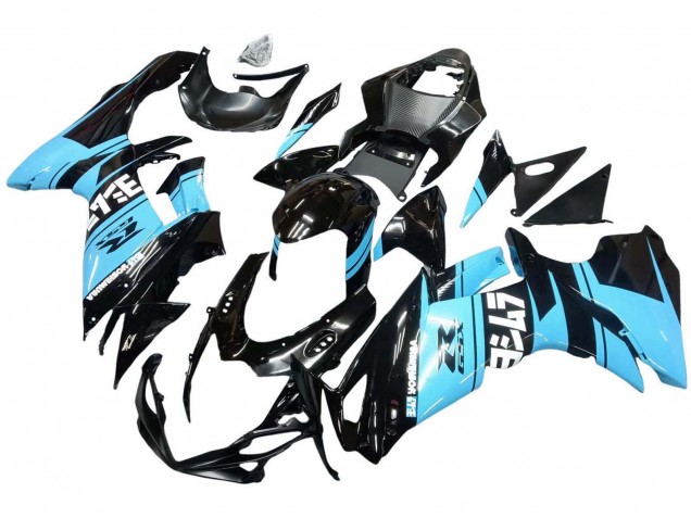 2011-2024 Suzuki GSXR 600 / GSXR 750 Motorcycle Fairings - Glossy Black Light Blue UK