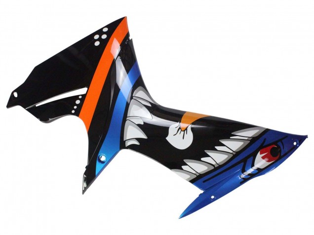 2011-2024 Suzuki GSXR 600 / GSXR 750 Motorcycle Fairings - Light Blue Orange Black White Shark 46 UK