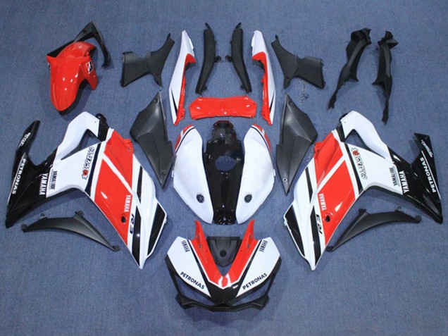 2015-2018 Yamaha YZF R3/R25 Motorcycle Fairings - White Red Black Petronas Yamalube UK
