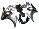 2006-2009 Yamaha YZF R6S Motorcycle Fairings - Glossy Black Matte Black Gold Chameleon UK