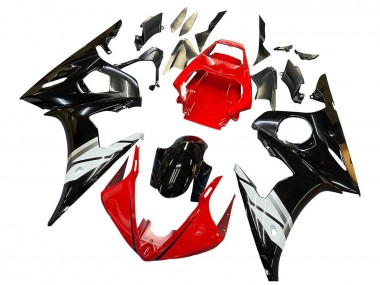 2005 Yamaha YZF 600 R6 Motorcycle Fairings - Red White Glossy Black UK