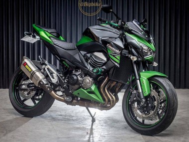 2013-2018 Kawasaki Z800 Motorcycle Fairings - Green Glossy Black UK