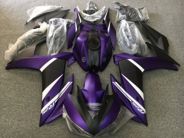 2015-2018 Yamaha YZF R3/R25 Motorcycle Fairings - White Purple Matte Black UK