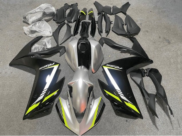 2015-2018 Yamaha YZF R3/R25 Motorcycle Fairings - Silver Yellow Black UK