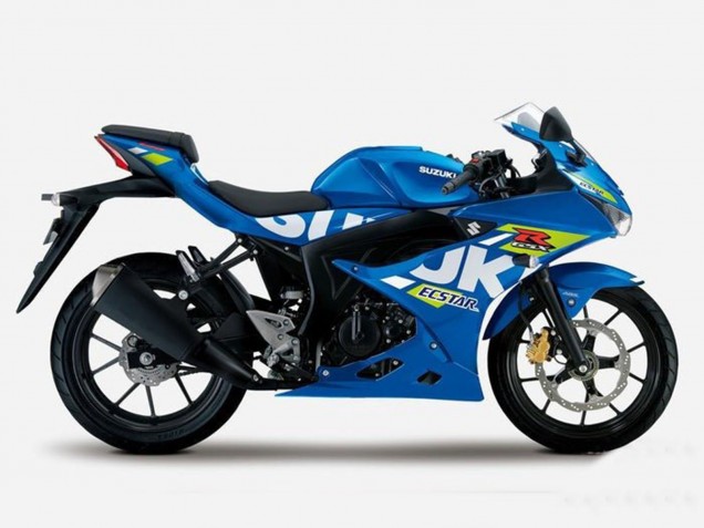 2017-2025 Suzuki GSXR125 Motorcycle Fairings - Blue Yellow Ecstar UK