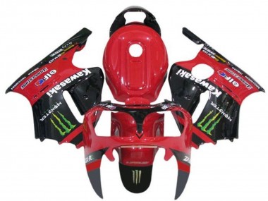 2000-2001 Kawasaki ZX12R Motorcycle Fairings - Red Black Green Monster UK