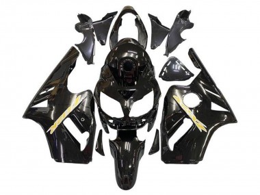 2002-2006 Kawasaki ZX12R Motorcycle Fairing - Glossy Black Gold UK