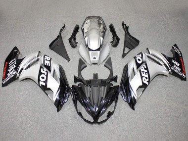 2012-2016 Kawasaki Ninja 650 EX650 Motorcycle Fairings - Silver Black Repsol UK