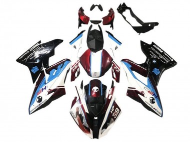 2017-2018 BMW S1000RR Motorcycle Fairing - White Blue Red Glossy Black UK