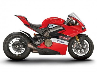 2018-2019 Ducati Panigale V4 V4S Motorcycle Fairings - Red Black White Valsir UK