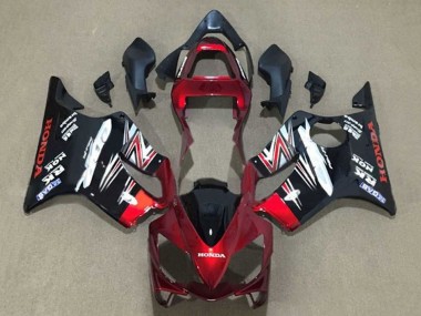 2001-2003 Honda CBR600 F4i Motorcycle Fairings - Candy Red Glossy Black UK