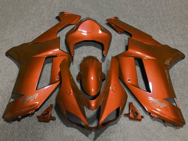 2007-2008 Kawasaki ZX6R Motorcycle Fairings - Orange UK