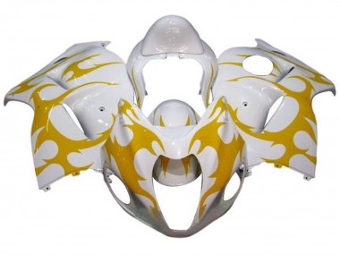 2008-2020 White Yellow Tribal Suzuki GSXR 1300 Hayabusa Motorcycle Fairings UK