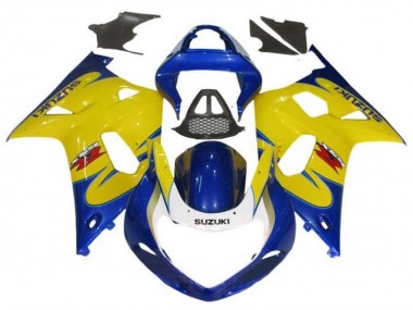 2000-2002 Suzuki GSXR1000 Motorcycle Fairings - Yellow Blue Tribal UK