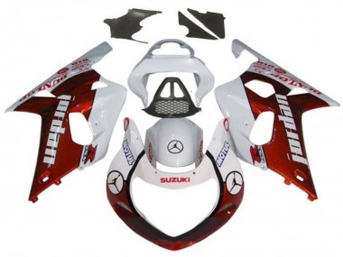 2000-2002 Suzuki GSXR1000 Motorcycle Fairings - White Red Jordan UK