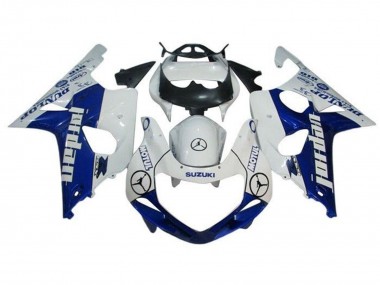 2000-2002 Suzuki GSXR1000 Motorcycle Fairings - White Blue Jordan Dunlop UK