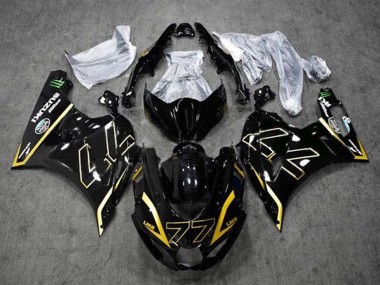 2017-2024 Suzuki GSXR1000 Motorcycle Fairings - Black Gold 77 UK