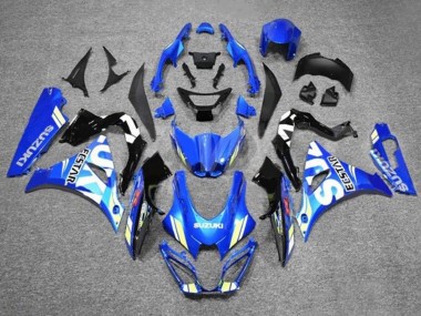 2017-2024 Suzuki GSXR1000 Motorcycle Fairings - Blue White Ecstar UK