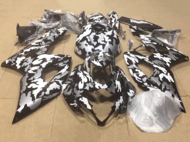 2007-2008 Suzuki GSXR 1000 Motorcycle Fairings - Black White Grey Camouflage UK