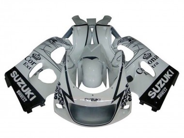 1996-2000 Suzuki GSXR 600 / GSXR 750 Motorcycle Fairings - White Black Tribal Corona UK