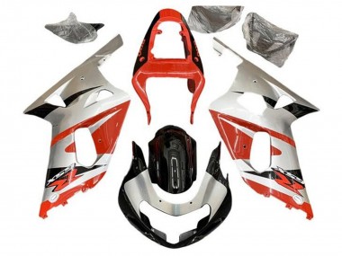 2001-2003 Suzuki GSXR 600 / GSXR 750 Motorcycle Fairings - Silver Red Glossy Black UK