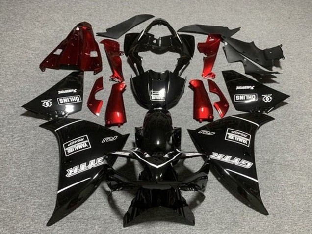 2009-2011 Yamaha YZF 1000 R1 Motorcycle Fairings - Glossy Black GYTR Red UK