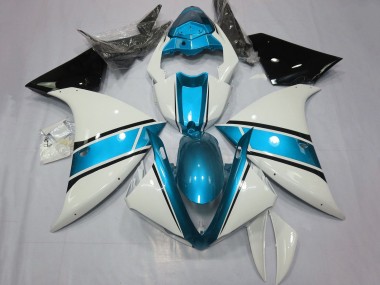 2009-2011 Yamaha YZF 1000 R1 Motorcycle Fairings - White Light Blue Black UK
