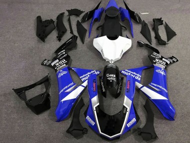 2020-2025 Yamaha YZF 1000 R1 Motorcycle Fairings - Blue White Glossy Black Sam UK