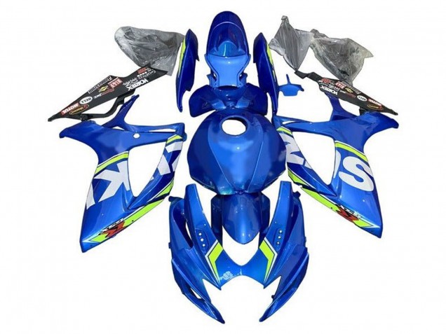 2006-2007 Suzuki GSXR 600 / GSXR 750 Motorcycle Fairings - Blue White Green UK