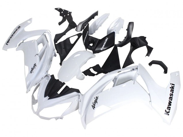 2012-2016 Kawasaki EX650 Motorcycle Fairings - White Black UK