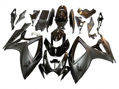 2006-2007 Suzuki GSXR 600/750 Motorcycle Fairings - Glossy Black Matte Black UK