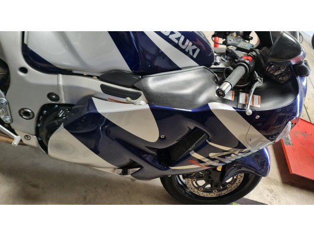 1996-2007 Suzuki GSXR 1300 Hayabusa Motorcycle Fairings - Blue White UK
