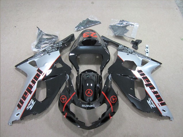2001-2003 Suzuki GSXR 600 Motorcycle Fairings - Silver Glossy Black Red Jordan 23 UK