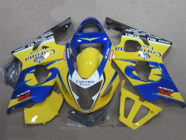 2004-2005 Suzuki GSXR 600 Motorcycle Fairings - Yellow Blue White Black Corona Extra UK