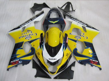 2004-2005 Suzuki GSXR 600 Motorcycle Fairings - Yellow White Blue Corona Extra UK